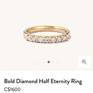 Mejuri bold half eternity ring (very good condition)